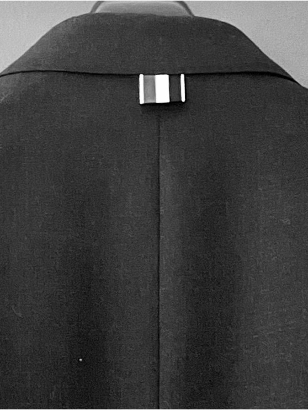 Thom Browne Black Blazer with Silver Tab Detail